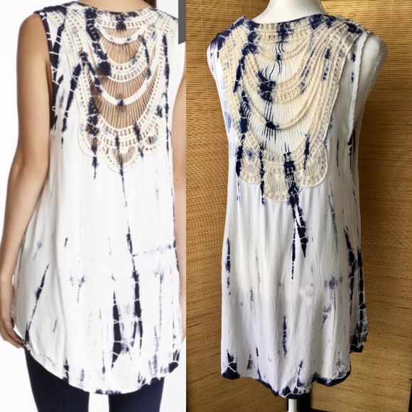 Tie-Dye Crochet Hi-Lo Tank - Picture 3 of 6